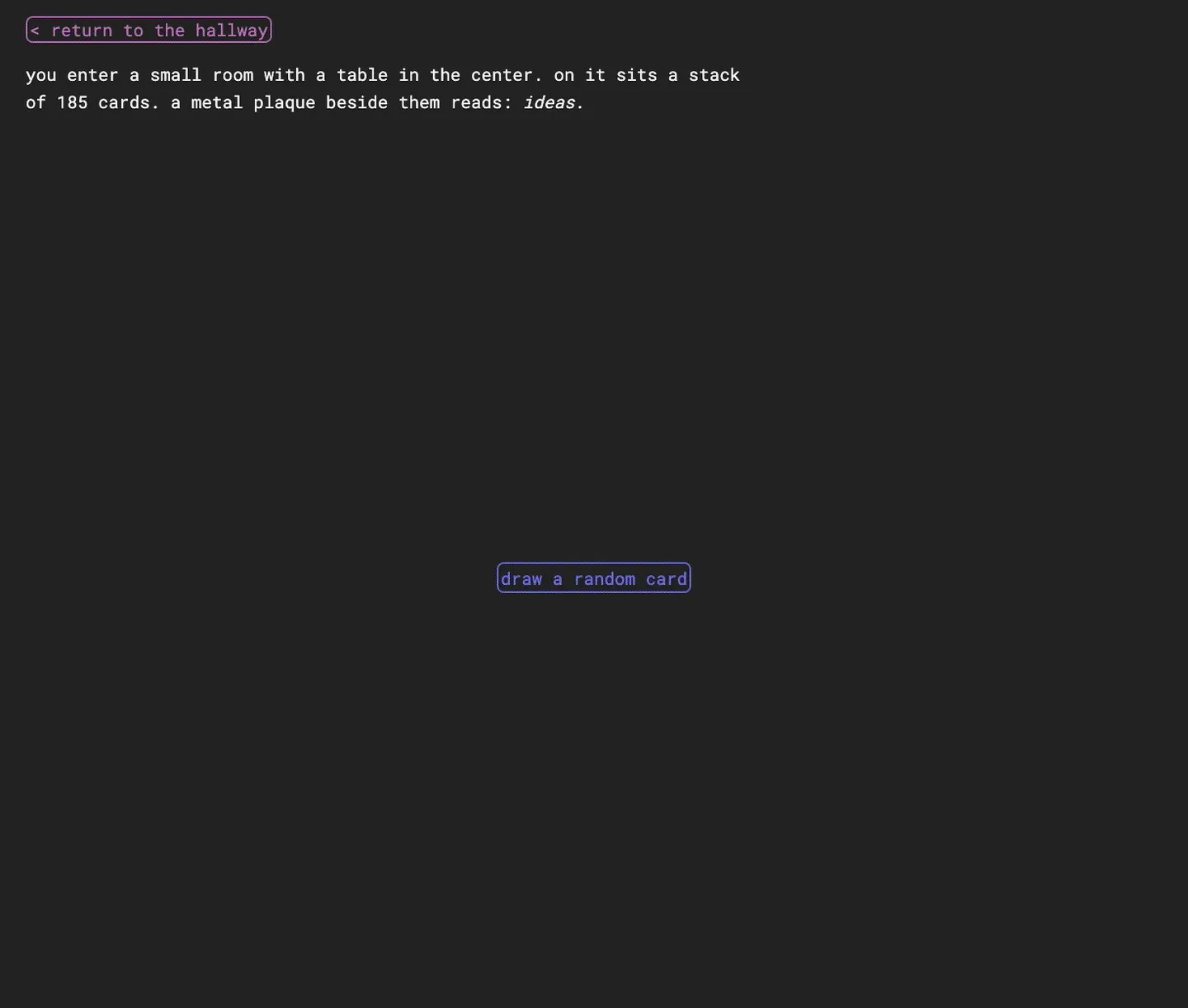 an animated gif of a webpage showing an idea card animating onto screen