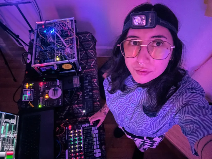 me at my performance station