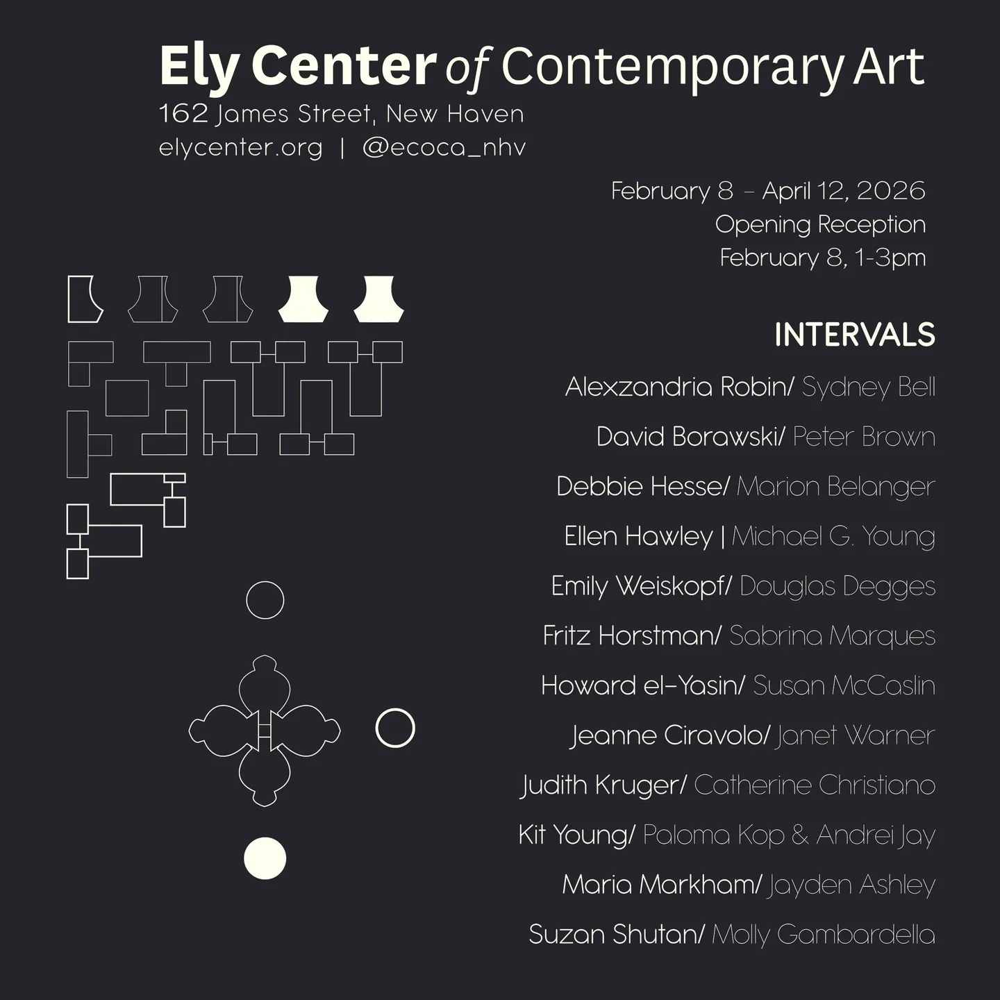 Flyer for Intervals exhibition