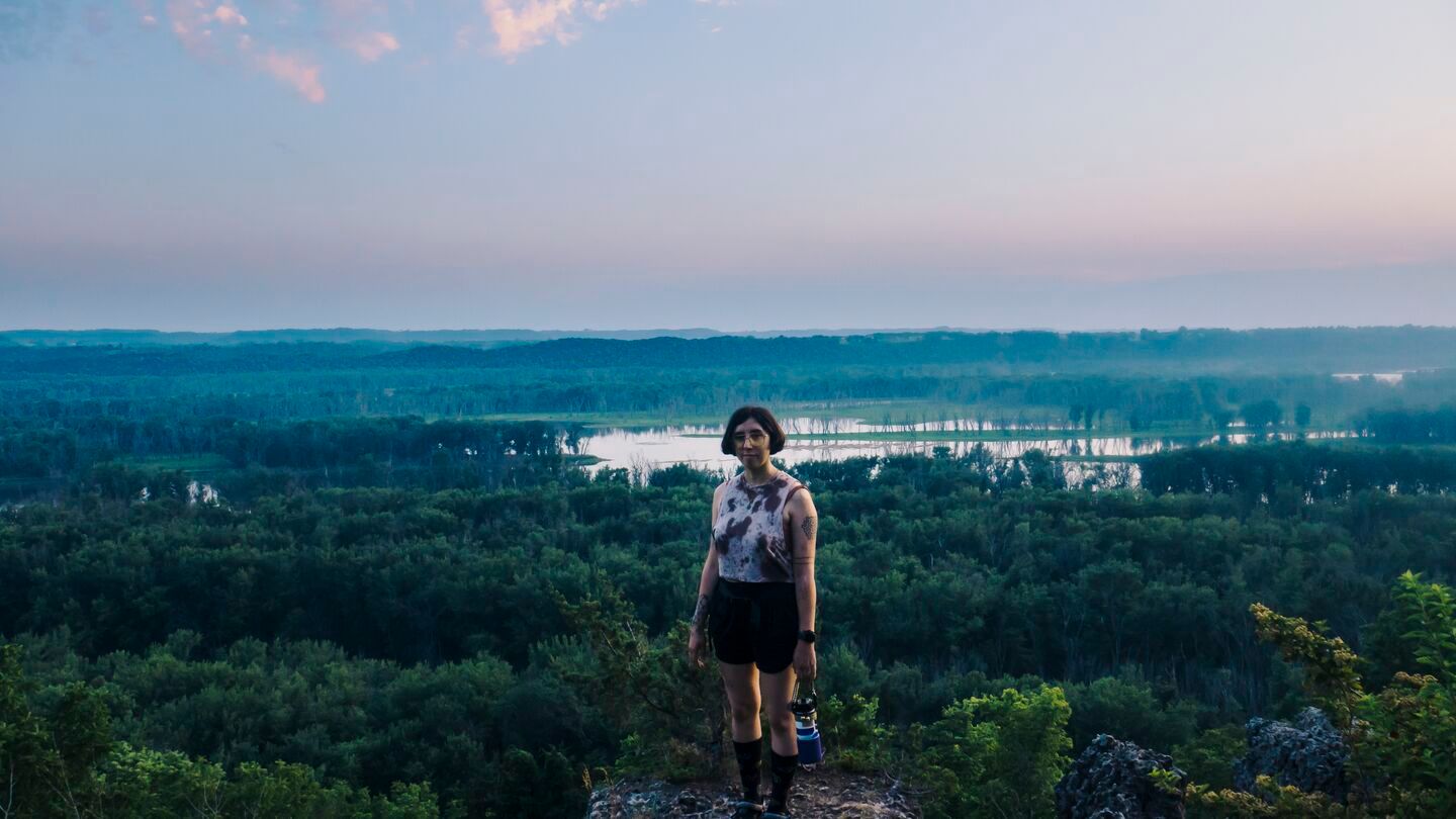 Portrait of me in front of a scenic overlook