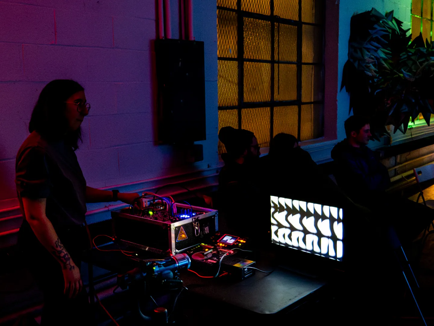 Paloma at the visuals station