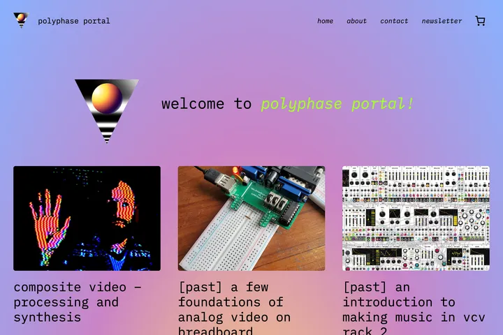 screenshot of Polyphase Portal