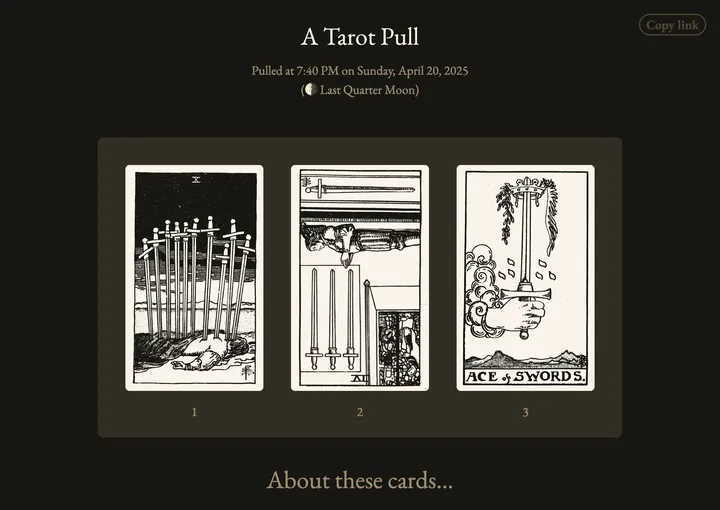 screenshot of Subtle Cards