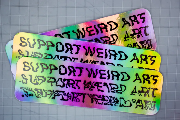 Support Weird Art Sticker