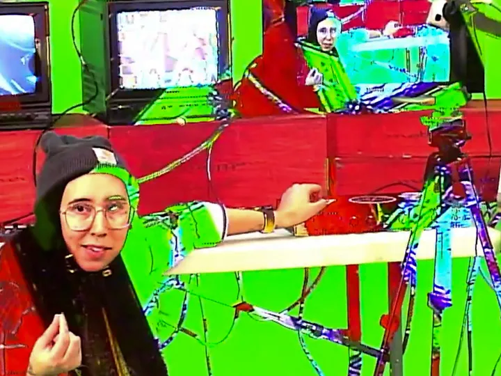 Paloma demonstrating analog video feedback