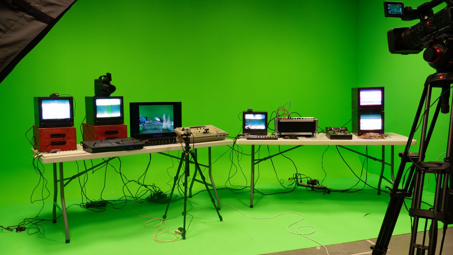 Analog video equipment in the Hamilton Digital Arts Lab