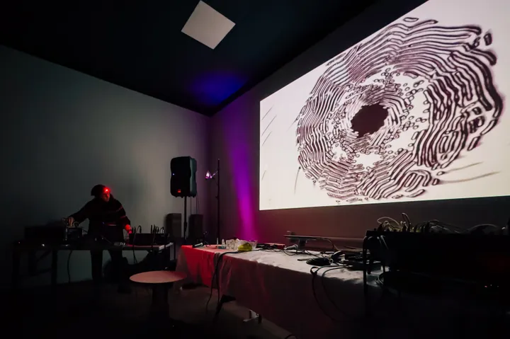 Wide view of my performance (photo by Mike Clemow)