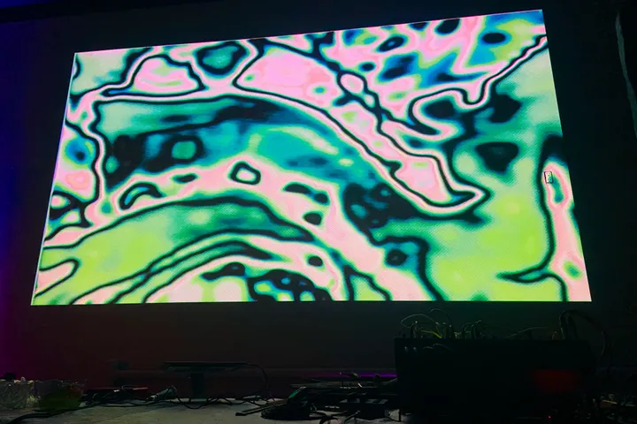 Colorful shapes from my performance (photo by Jenn Grossman)