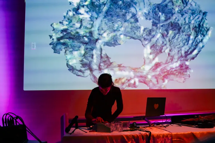 Melissa F. Clarke performance (photo by Jacob McCoy)